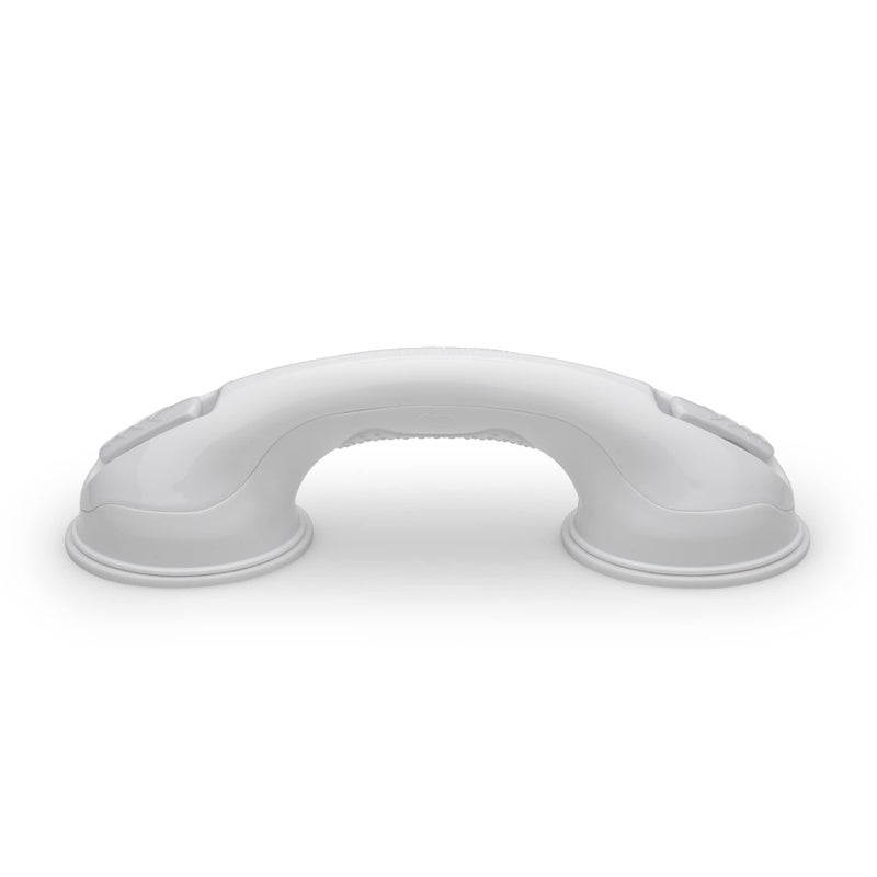 Safe-er-Grip عصا سحب آمنة - عصا سحب آمنة لتغيير أنماط الحياة مع أكواب شفط لحمامات الاستحمام والدش؛ مقبض مساعد للسلامة في الحمام، أبيض، 12 بوصة - Image 1